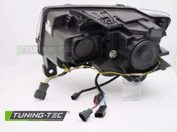 LED Tagfahrlicht Design Scheinwerfer Set für Jeep Grand Cherokee WK2 16-21 schwarz mit Willkommensfunktion