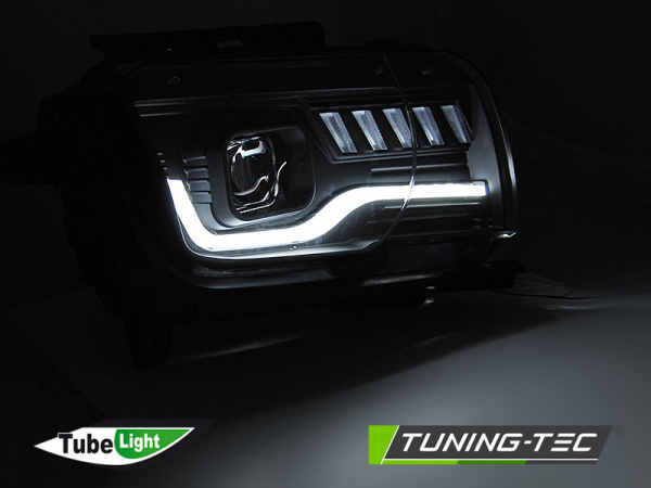 LED Tagfahrlicht Design Scheinwerfer für Chevrolet Camaro 09-13 schwarz mit dynamischem Blinker