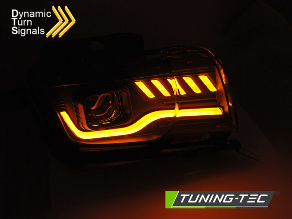 LED Tagfahrlicht Design Scheinwerfer für Chevrolet Camaro 09-13 schwarz mit dynamischem Blinker