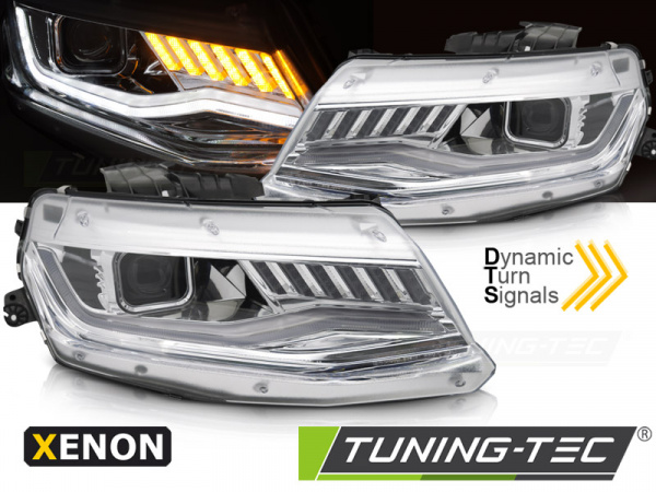 Xenon Upgrade Design LED Tagfahrlicht Scheinwerfer für Chevrolet Camaro 16-18 chrom dynamisch