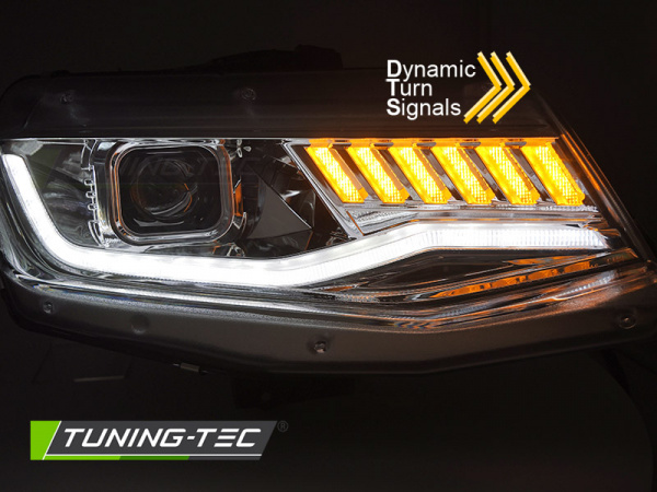 Xenon Upgrade Design LED Tagfahrlicht Scheinwerfer für Chevrolet Camaro 16-18 chrom dynamisch