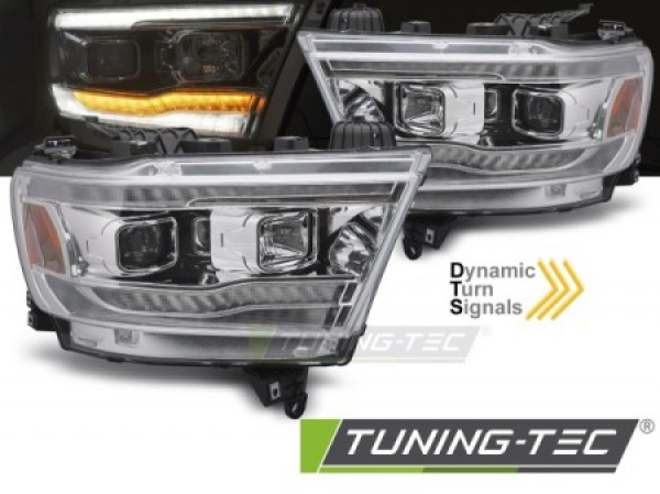 LED Upgrade Design Scheinwerfer Set für Dodge RAM 19-22 chrom mit dyn. Blinker