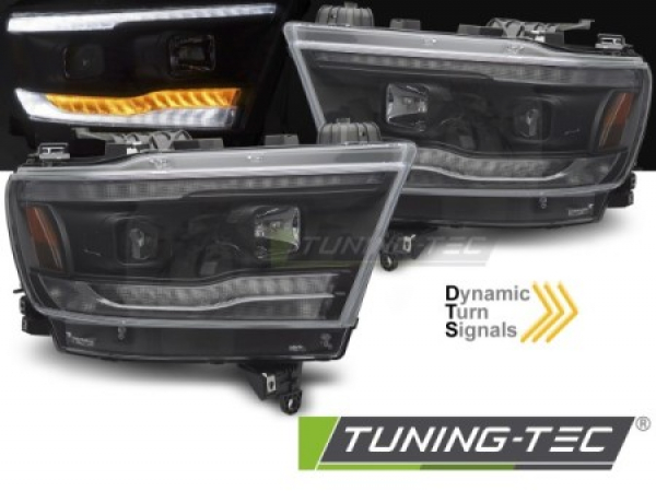 LED Upgrade Design Scheinwerfer Set für Dodge RAM 19-22 schwarz mit dyn. Blinker