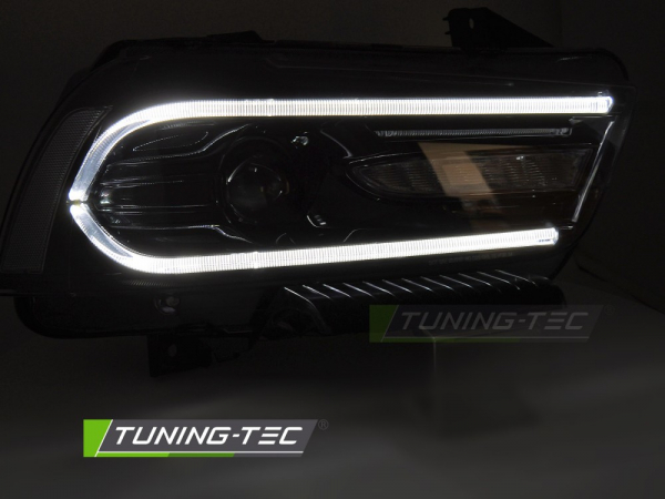 Upgrade Design LED Tagfahrlicht Scheinwerfer Set für Dodge Charger LX II 11-15 schwarz