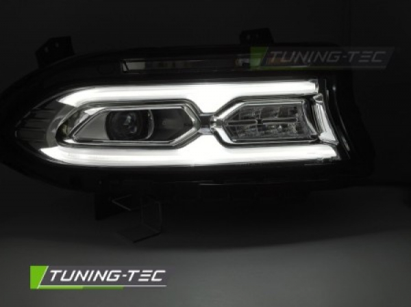 VOLL LED Tagfahrlicht Scheinwerfer Set für Dodge Charger 14-23 chrom