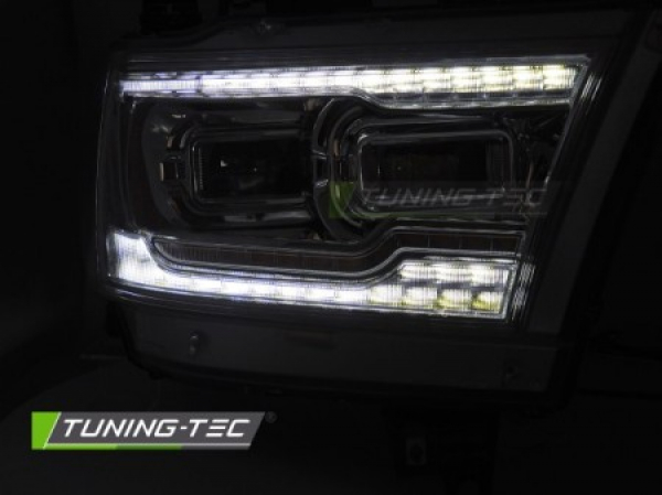 VOLL LED Tagfahrlicht Scheinwerfer Set für Dodge RAM 19-22 chrom mit dyn. Blinker