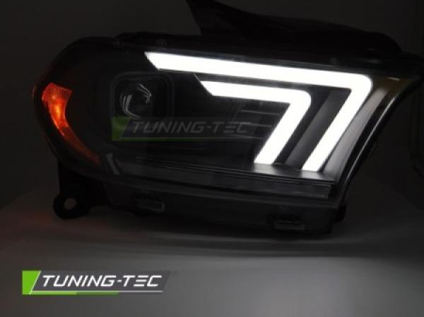 LED Tagfahrlicht Design Scheinwerfer Set für Dodge Durango 10-13 schwarz mit dyn. Blinker