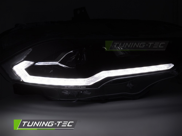 VOLL LED Tagfahrlicht Scheinwerfer Set für Ford Mustang 18-21 schwarz + Willkommensfunktion