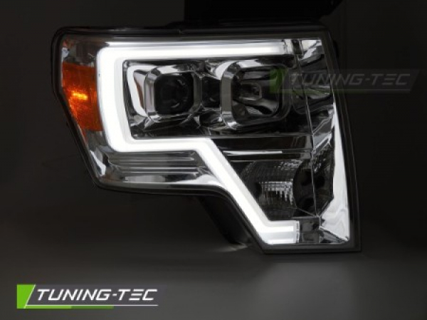 Upgrade LED Tagfahrlicht Design Scheinwerfer Set für Ford F150 MK12 08-14 chrom
