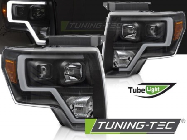 Upgrade LED Tagfahrlicht Design Scheinwerfer Set für Ford F150 MK12 08-14 schwarz