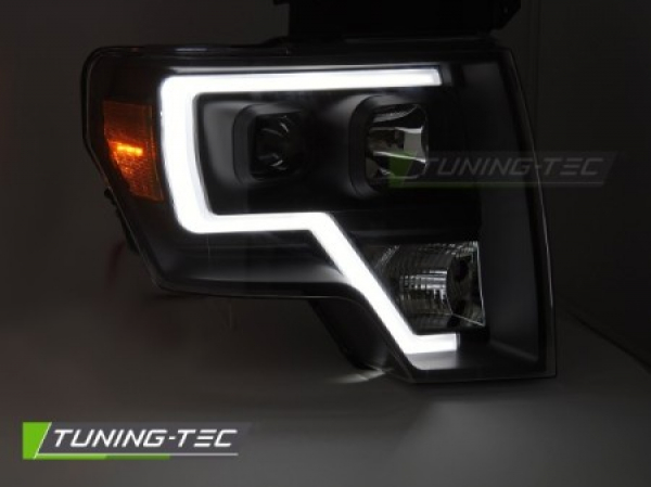 Upgrade LED Tagfahrlicht Design Scheinwerfer Set für Ford F150 MK12 08-14 schwarz