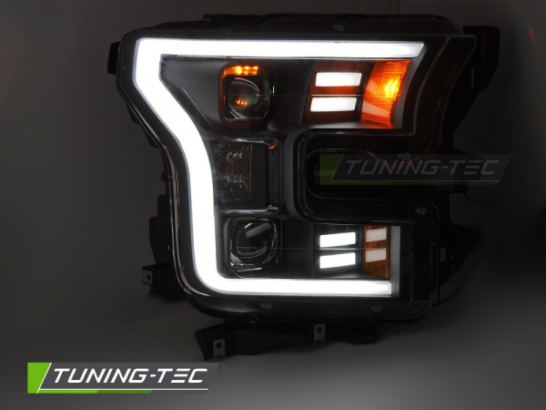 Upgrade LED Tagfahrlicht Design Scheinwerfer Set für Ford F150 MK13 14-17 schwarz