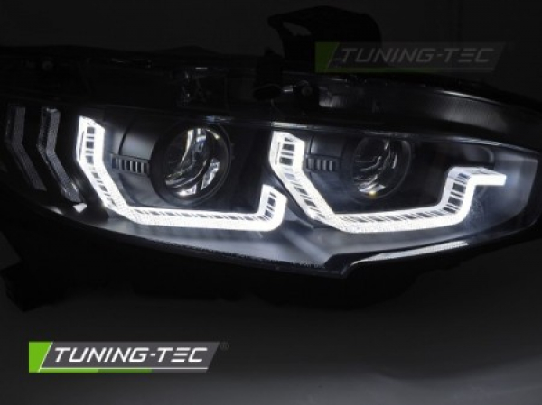 Upgrade Design Tagfahrlicht Scheinwerfer Set für Honda Civic X 16-21 schwarz mit dyn. Blinker