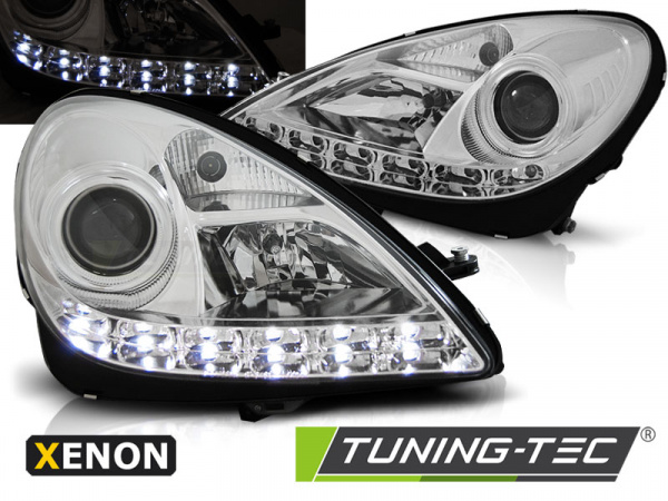 Xenon Upgrade Tagfahrlicht-Optik Scheinwerfer für Mercedes Benz SLK R171 04-11 chrom