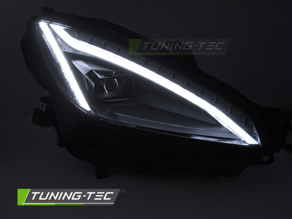VOLL LED Tagfahrlicht Scheinwerfer Set für Toyota GR86 21+ schwarz mit dyn. Blinker und Willkommensfunktion