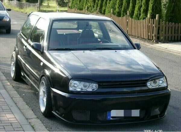 Upgrade Design Angel Eyes Scheinwerfer für VW Golf 3 91-97 chrom