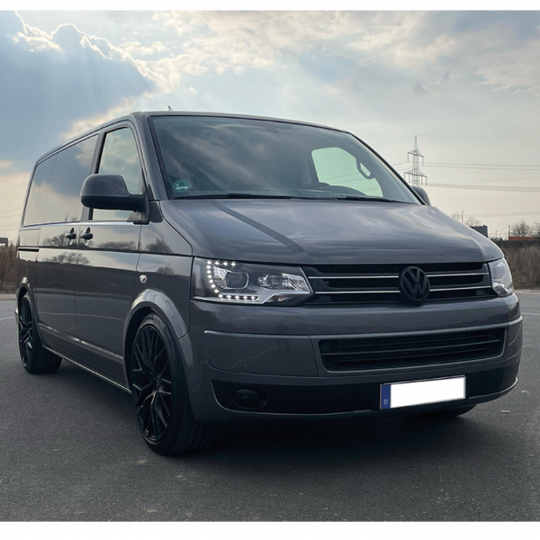 LED Tagfahrlicht Scheinwerfer für VW T5 GP (Facelift) 10-15 schwarz
