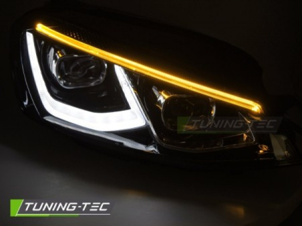 VOLL LED Upgrade Design Scheinwerfer Set für VW Golf 7 (Vorfacelift) 12-17 schwarz mit dyn. Blinker
