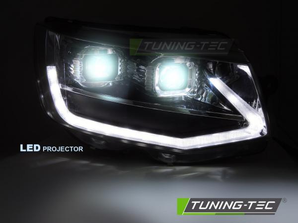Upgrade Voll LED Tagfahrlicht Scheinwerfer Set für VW T6 15-19 schwarz mit dynamischen LED Blinker