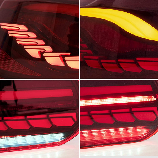 Voll LED Upgrade Design Rückleuchten für VW Golf 6 (VI) 08-12 Kirschrot in OLED Technik mit dynamischen Blinkern
