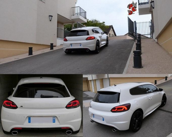 LED Upgrade Design Rückleuchten für VW Scirocco 3 (III) 08-14 rot/rauch mit dynamischen LED Blinker