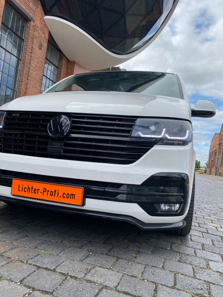 VOLL LED Tagfahrlicht Scheinwerfer für VW T6.1 schwarz ab 2019  mit dynamischem Blinker
