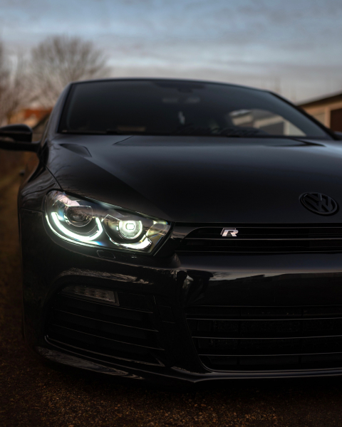 VOLL LED Tagfahrlicht Scheinwerfer Set für VW Scirocco III (3) 08-14 schwarz mit dyn. Blinker