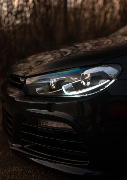 VOLL LED Tagfahrlicht Scheinwerfer Set für VW Scirocco III (3) 08-14 schwarz mit dyn. Blinker