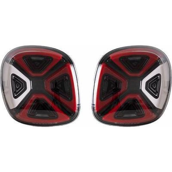 Upgrade VOLL LED Lightbar Design Rückleuchten für Smart Fortwo /Forfour (453) 14-19 rot / klar