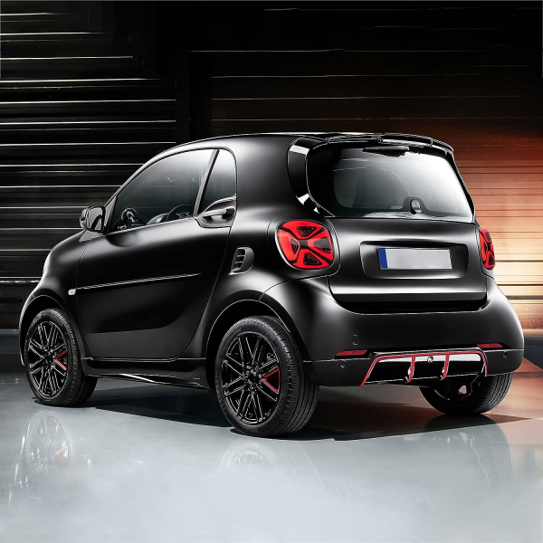 Upgrade VOLL LED Lightbar Design Rückleuchten für Smart Fortwo /Forfour (453) 14-19 rot / klar