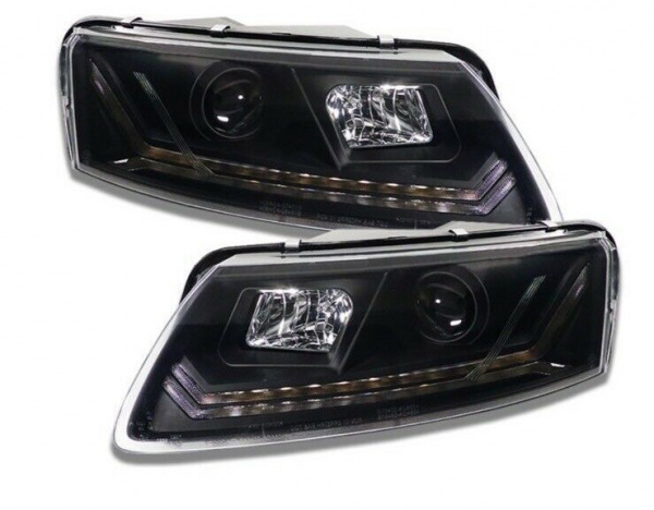 Xenon LED Tagfahrlicht Scheinwerfer für Audi A6 C6 (4F) 08-11 schwarz mit dynamischem Blinker