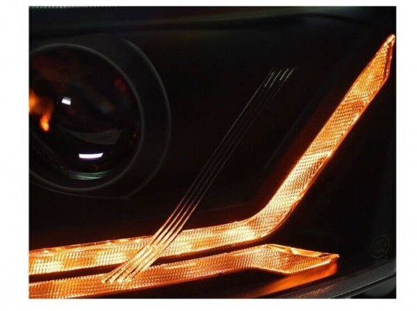 Xenon LED Tagfahrlicht Scheinwerfer für Audi A6 C6 (4F) 08-11 schwarz mit dynamischem Blinker