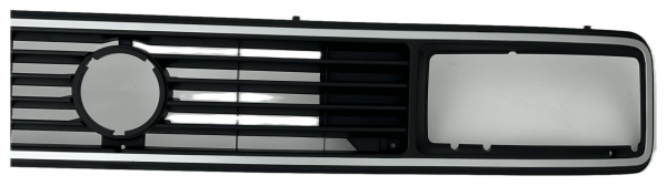 Upgrade Sportgrill / Kühlergrill mit Emblem-Aussparung für Volkswagen T3 (Eckige Scheinwerfer-Aussparung) 79-92 schwarz/chrom