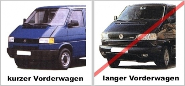 Upgrade Design Scheinwerfer für VW T4 90-03 (kurzer Vorderwagen) schwarz