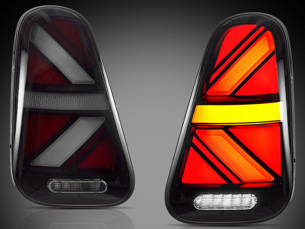 LED Union Jack Design Rückleuchten für Mini Cooper R50/R52/R53 01-06 schwarz/klar