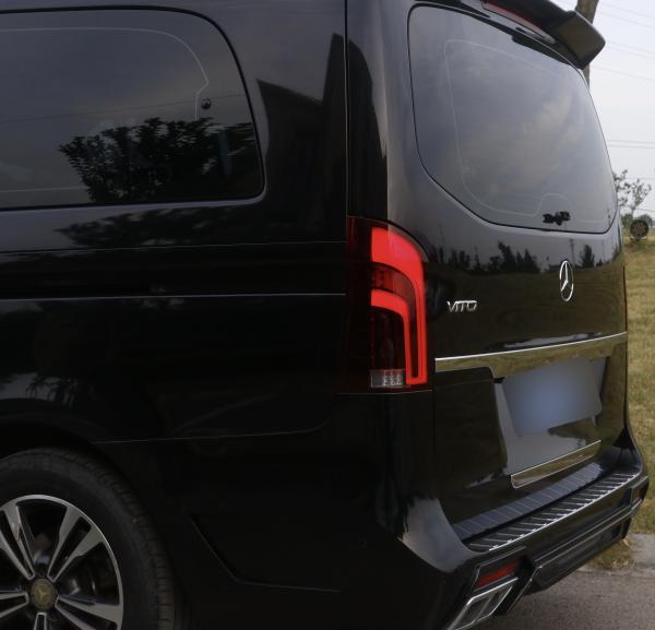VOLL LED Lightbar Design Rückleuchten für Mercedes Benz Vito / V-Klasse W447 14-19 schwarz/rauch dynamisch