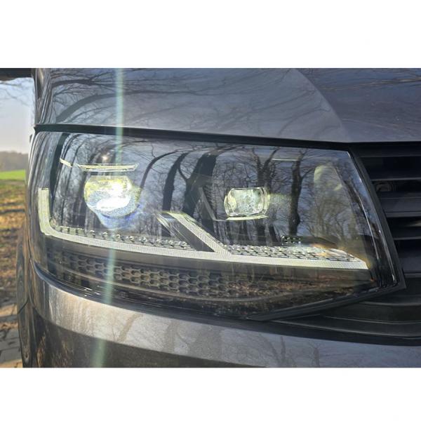 Voll LED Tagfahrlicht Scheinwerfer für VW T6 15-19 schwarz mit dynamischen LED Blinker - Black Edition