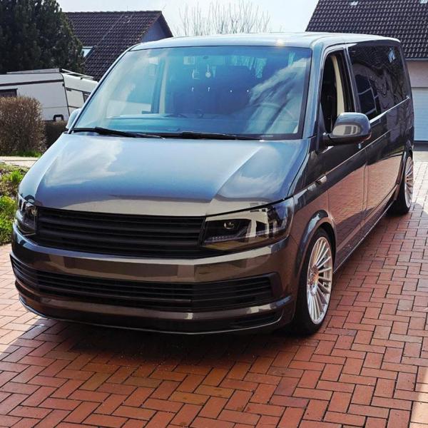 Voll LED Tagfahrlicht Scheinwerfer für VW T6 15-19 schwarz mit dynamischen LED Blinker - Black Edition