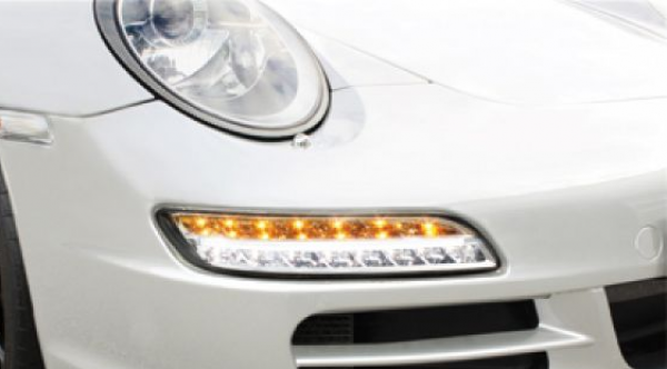 Upgrade Design LED Standlicht/Blinker-Kombination für Porsche 911/997 05-08 chrom/klar