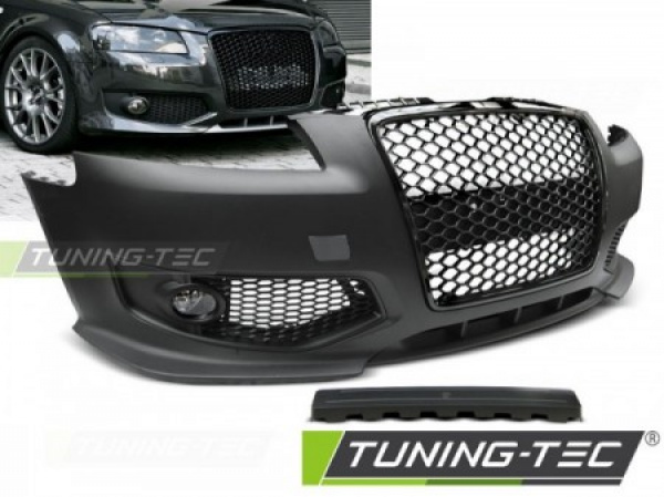 Upgrade Design Frontstoßstange für Audi A3 8P 05-08 inkl. Zubehör Hochglanz schwarz