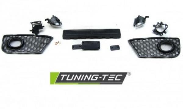 Upgrade Design Frontstoßstange für Audi A3 8PA Facelift  08-12 inkl. Zubehör und Grill Hochglanz schwarz (für PDC)