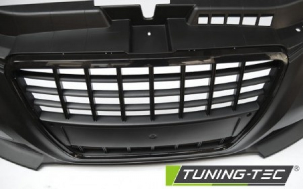 Upgrade Design Frontstoßstange für Audi A3 8PA Facelift  08-12 inkl. Zubehör und Grill Hochglanz schwarz (für PDC)