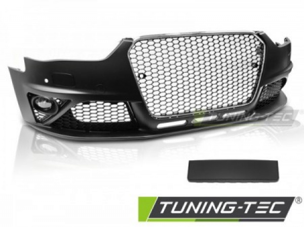 Upgrade Design Frontstoßstange für Audi A4 B8 (8K) 12-15 inkl. Zubehör mit PDC schwarz/chrom