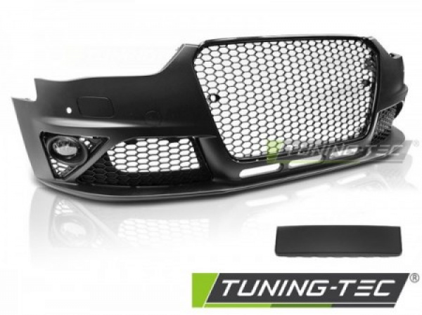 Upgrade Design Frontstoßstange für Audi A4 B8 (8K) 12-15 inkl. Zubehör mit PDC Hochglanz schwarz