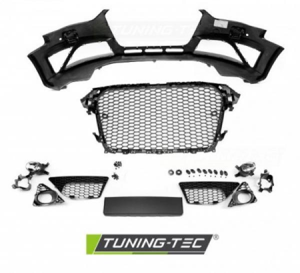 Upgrade Design Frontstoßstange für Audi A4 B8 (8K) 12-15 inkl. Zubehör mit PDC Hochglanz schwarz