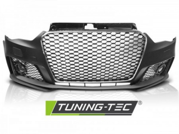 Upgrade Design Frontstoßstange für Audi A3 8V 12-16 inkl. Zubehör in Hochglanz schwarz/chrom
