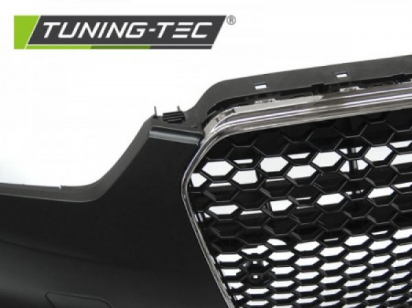 Upgrade Design Frontstoßstange für Audi A5 11-16 inkl Zubehör mit PDC Hochglanz schwarz/chrom