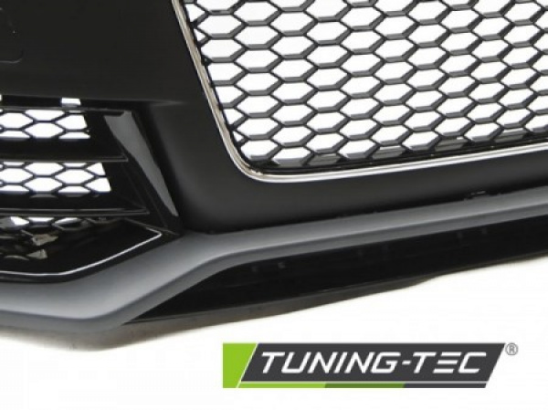 Upgrade Design Frontstoßstange für Audi A5 11-16 inkl Zubehör mit PDC Hochglanz schwarz/chrom
