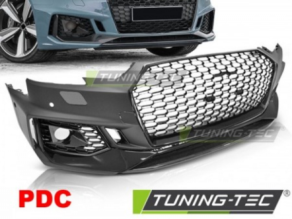 Upgrade Design Frontstoßstange für Audi A4 B9 (8W) 15-19 inkl. Zubehör mit PDC Hochglanz schwarz
