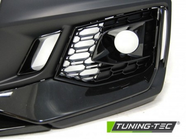 Upgrade Design Frontstoßstange für Audi A4 B9 (8W) 15-19 inkl. Zubehör mit PDC Hochglanz schwarz